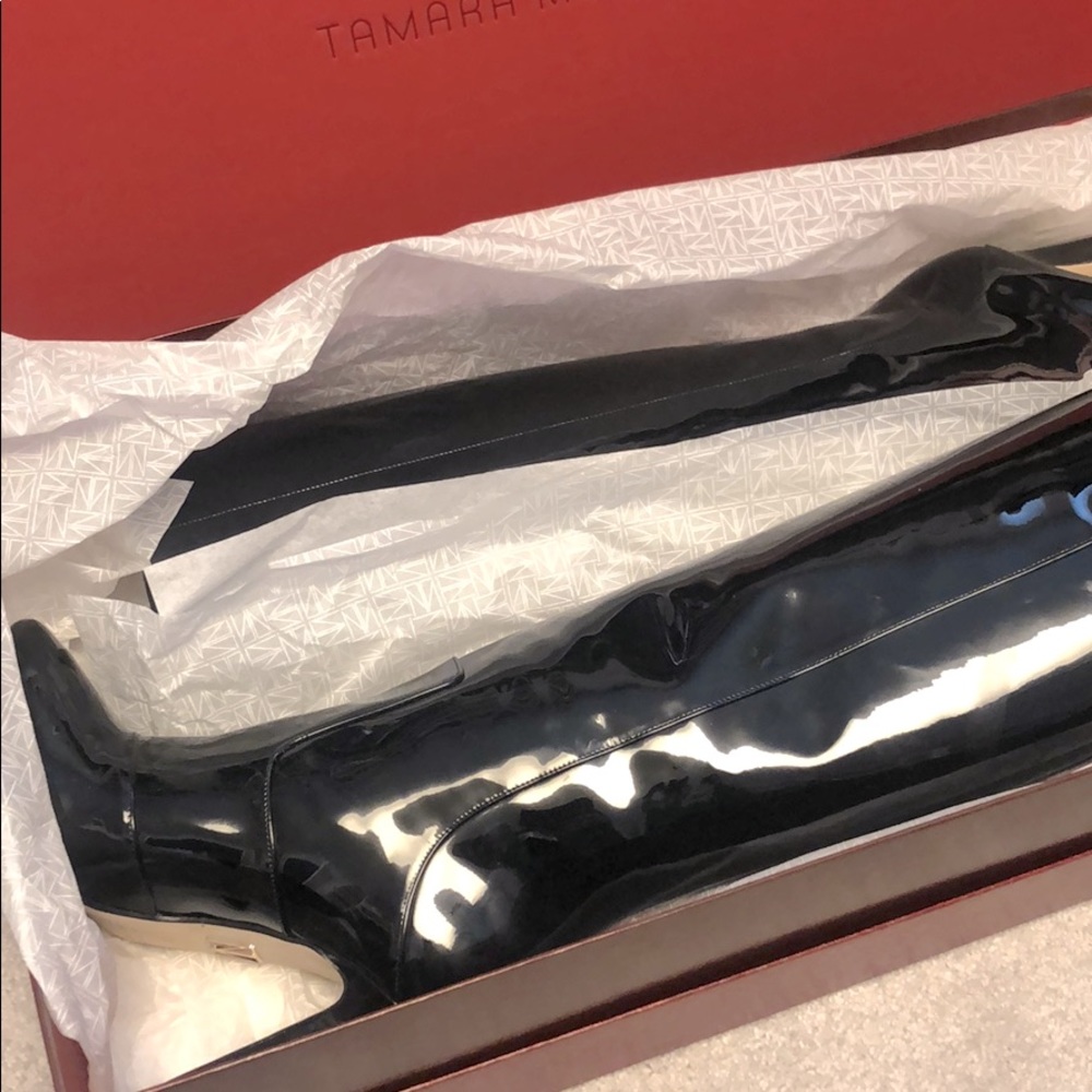 Tamara Mellon midnight knee high boots